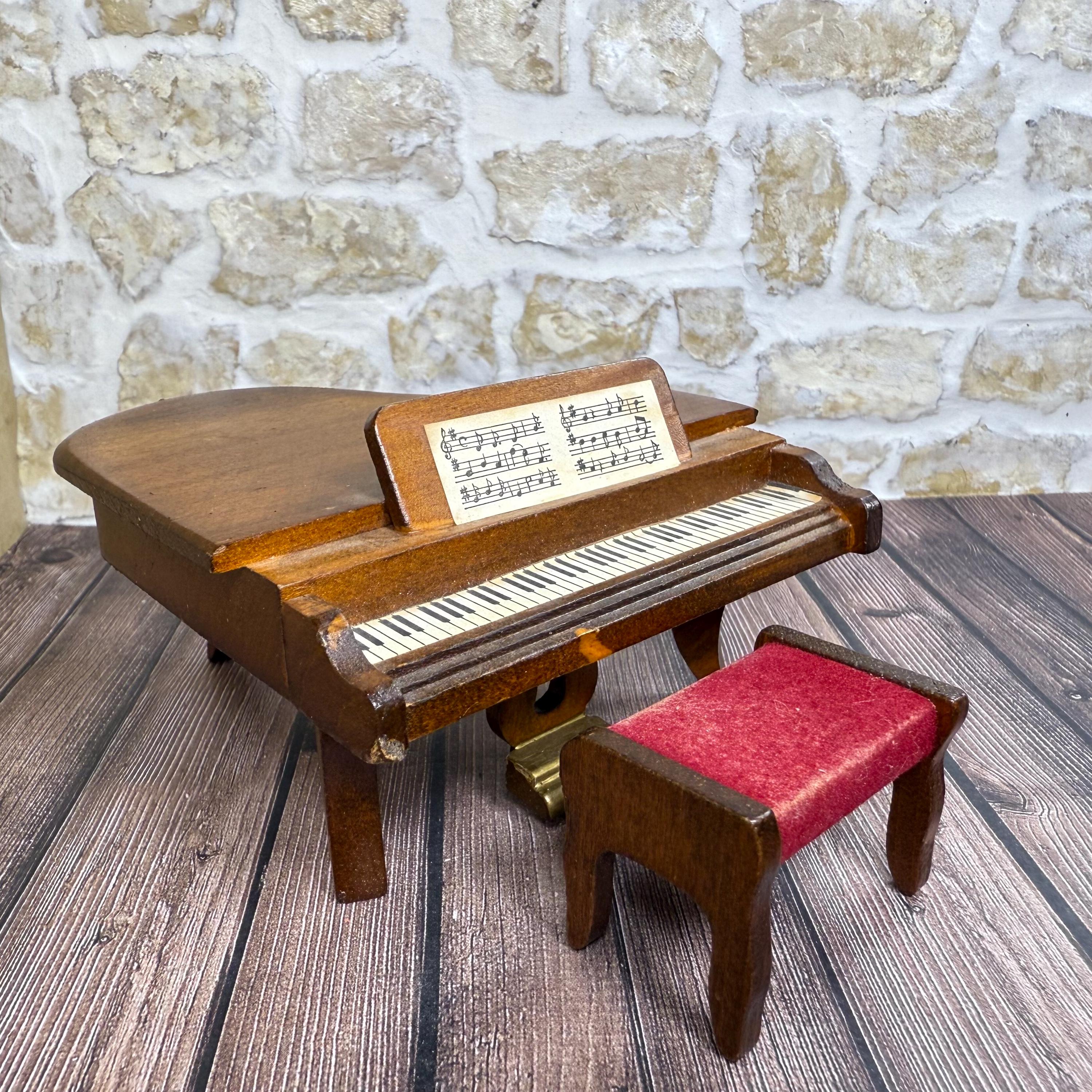 ドールハウスグランドピアノ、ヴィンテージ、ミニチュア 1:16 - Etsy 日本