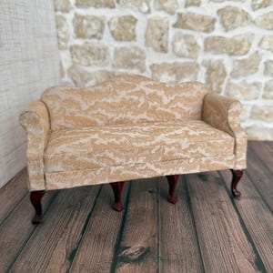 Dollhouse Furniture Living Room Sofa, Vintage