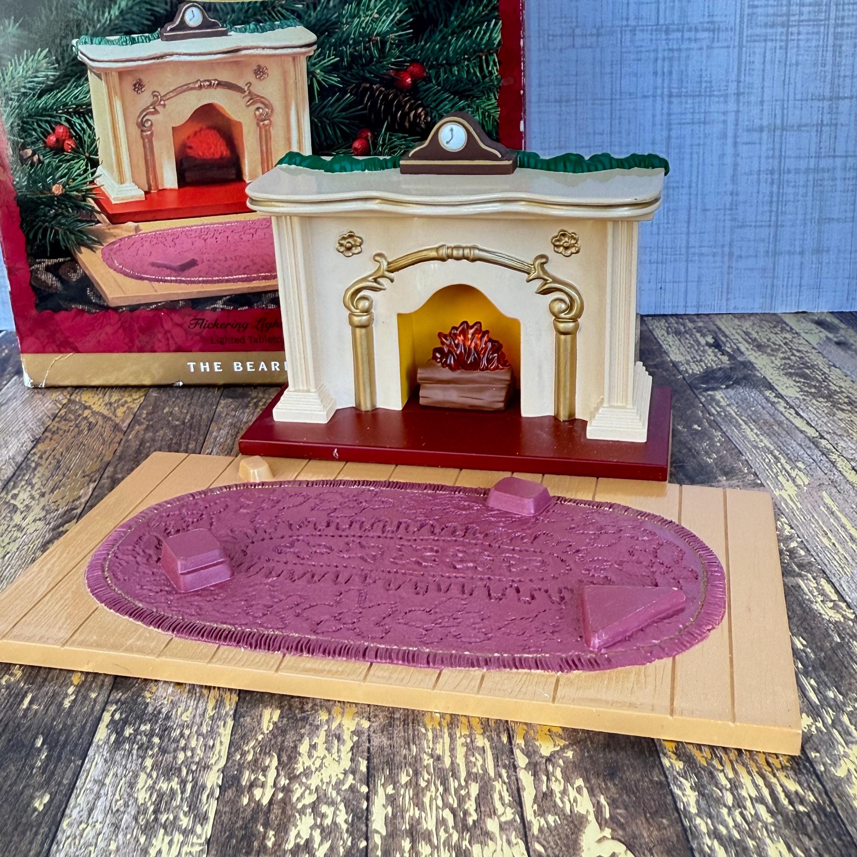 Hallmark Tabletop Display Vintage Hallmark Flickering Light Fireplace Bearing Gifts Tabletop ...