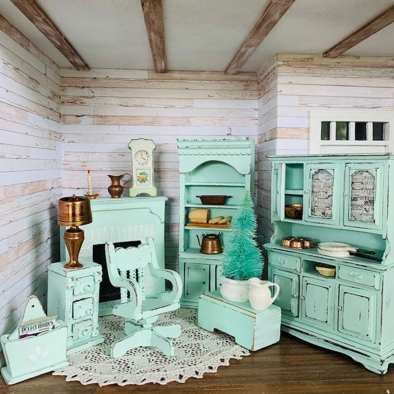 Dollhouse Shabby Chic Boutique Mint Refinished Vintage Etsy
