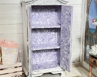 Dollhouse Armoire - Shabby Chic French Lavender Refurbished