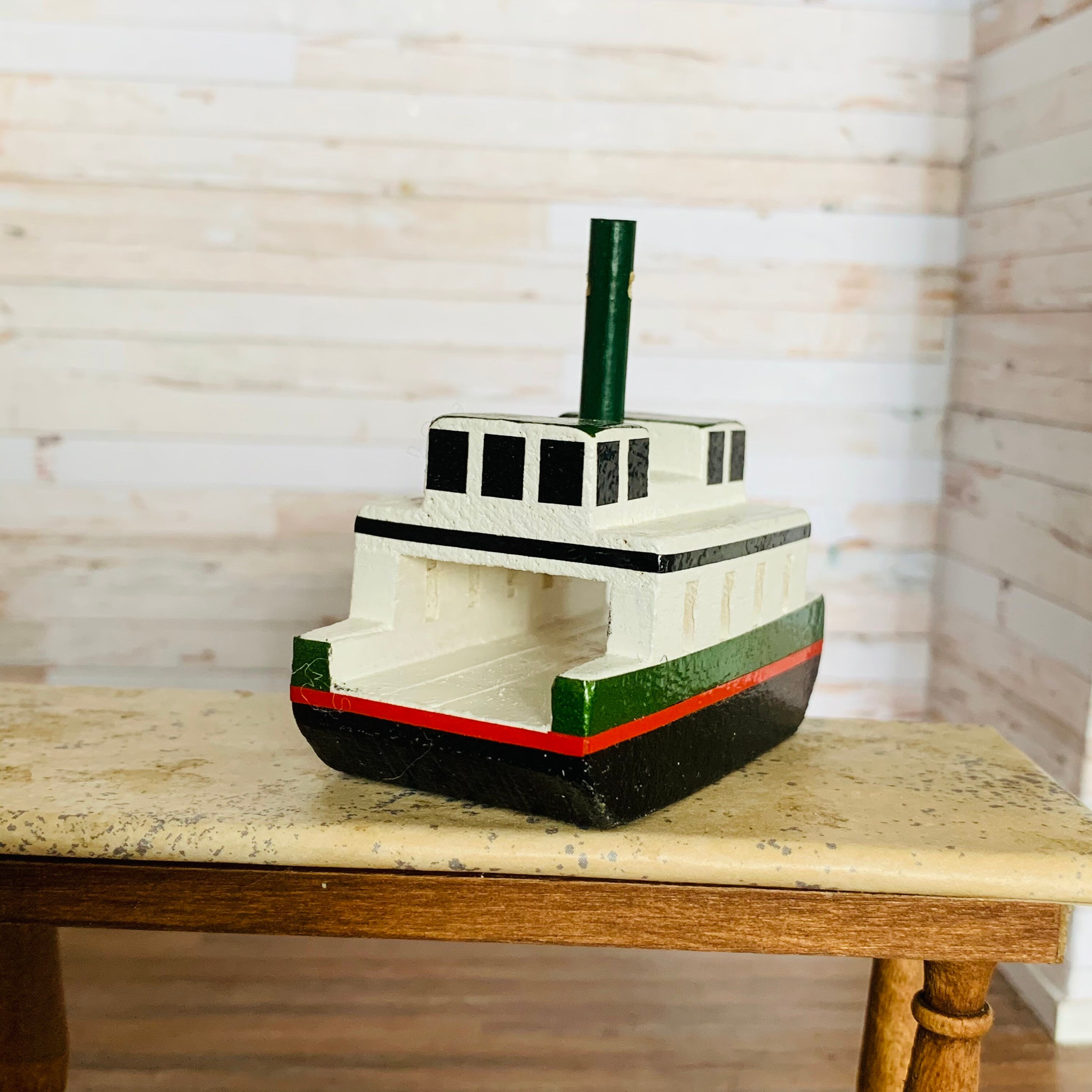 Dollhouse Decor Ferry Boat Miniature Coastal Nautical Etsy