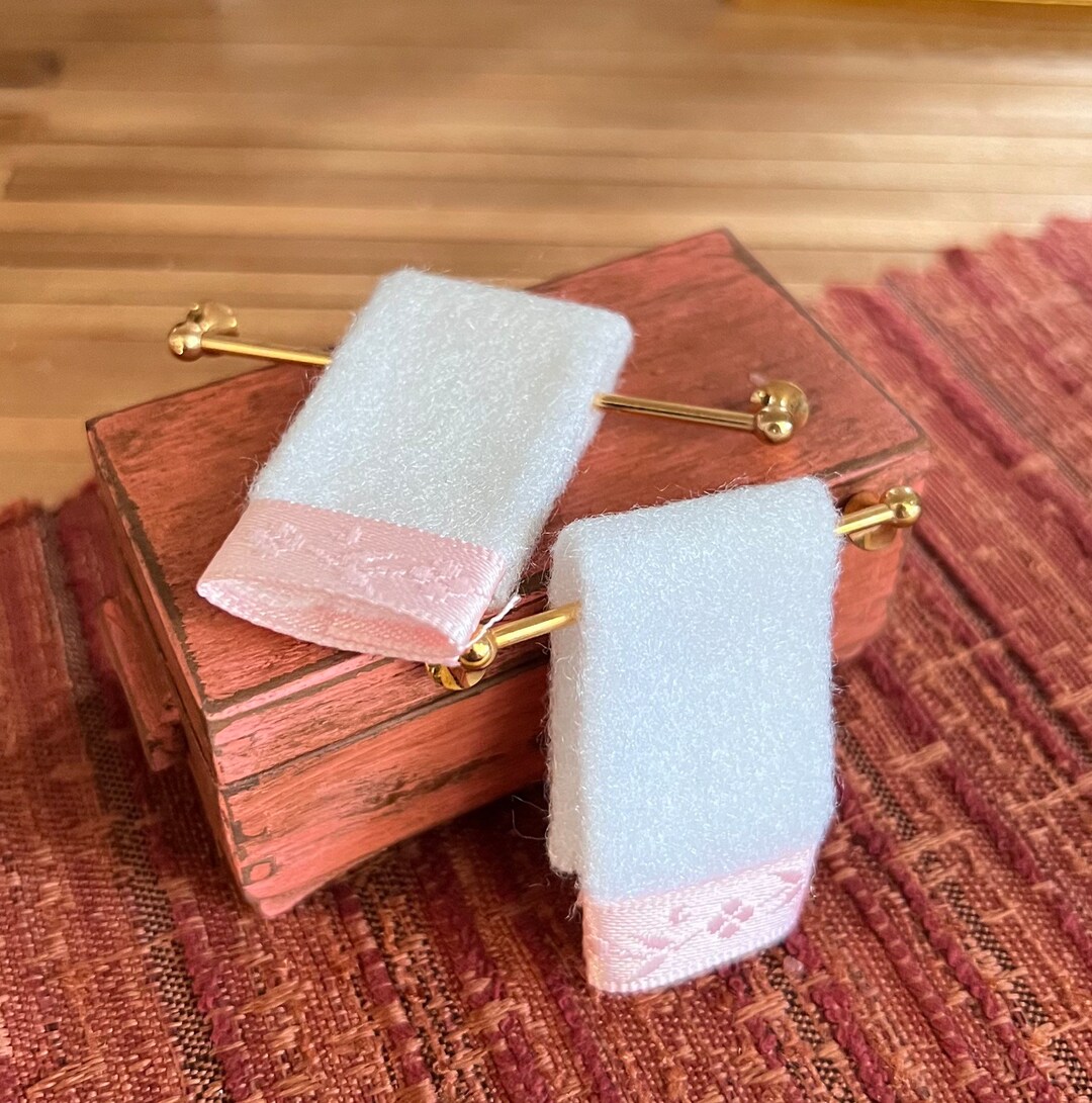 Miniature Vintage Bathroom Towel Set Etsy