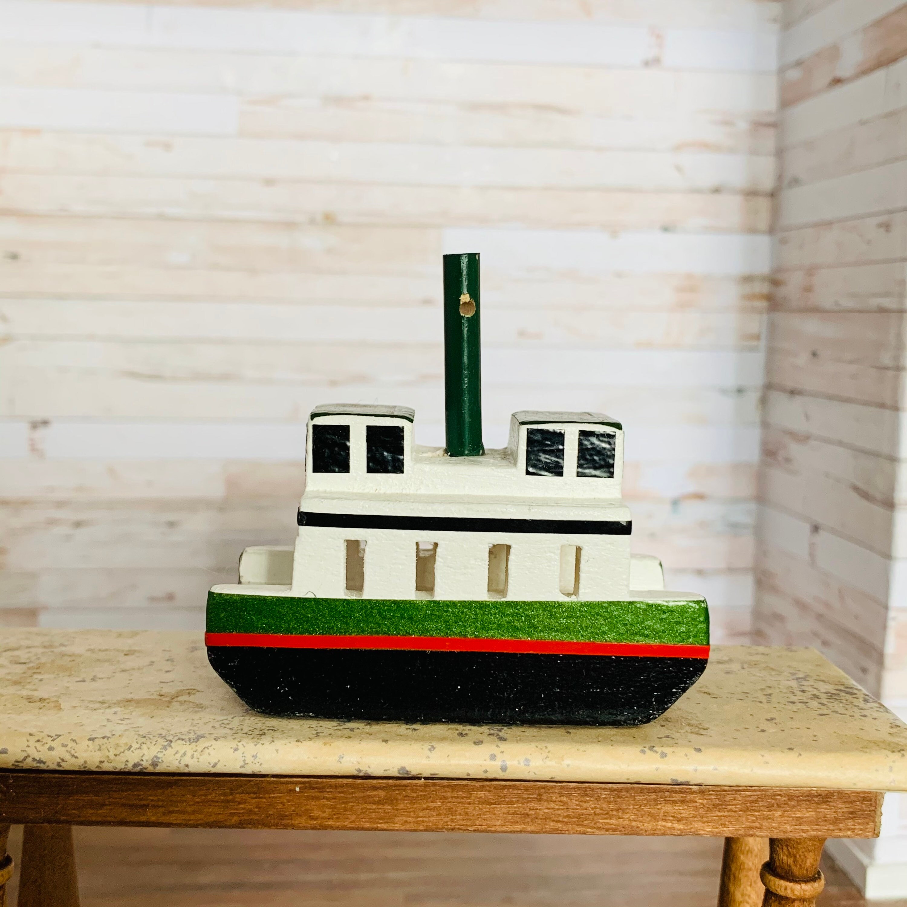 Dollhouse Decor Ferry Boat Miniature Coastal Nautical Etsy