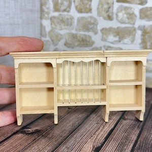 Dollhouse Wall Shelves Display  Miniature Wood Vintage Shelf