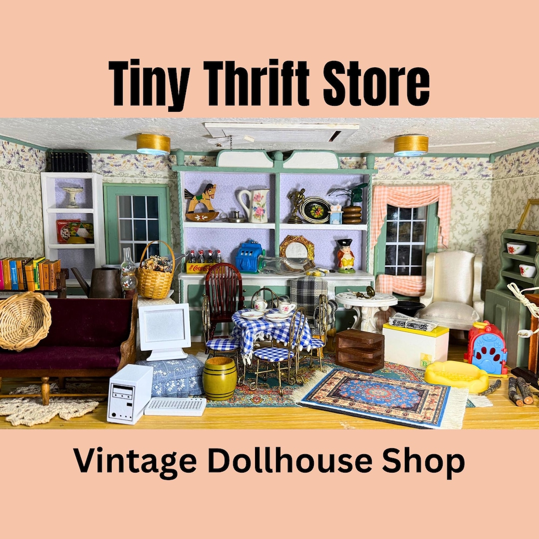 Tiny Thrift Store Dollhouse Furniture Accessories, Vintage