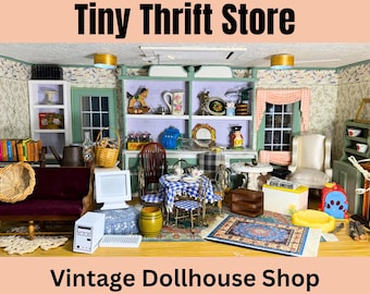 Tiny Thrift Store Dollhouse Furniture Accessories, Vintage
