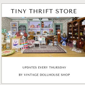 Tiny Thrift Store Dollhouse Furniture & Accessories, Vintage Miniatures