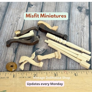Misfit Dollhouse Miniatures & Materials for Repair, Reuse, and Repurposing Updates Every Monday (Sold Individually)
