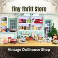 Tiny Thrift Store Dollhouse Furniture & Accessories, Vintage Miniatures