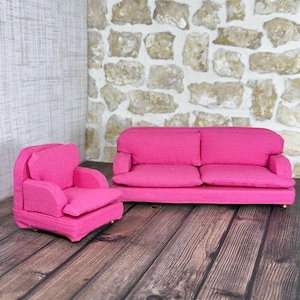 Dollhouse Lundby 1:16 Smaland Furniture Living Room Sofa Chair, Vintage
