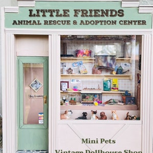 Little Friends Dollhouse Animal Rescue & Adoption Center, Miniature Dog Cat Bird Pets