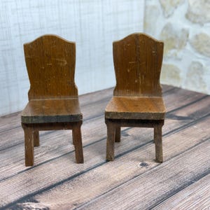 Vintage Dollhouse Furniture Strombecker Miniature Chairs 1940’s Room