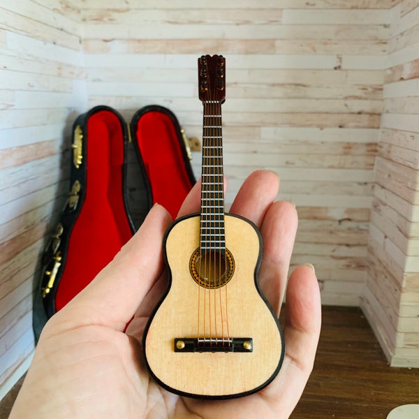Miniature Guitar and Case
