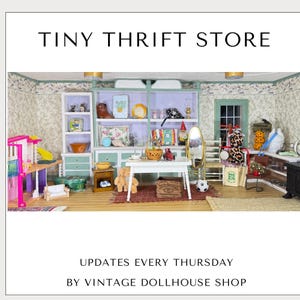 Tiny Thrift Store Dollhouse Furniture & Accessories, Vintage Miniatures