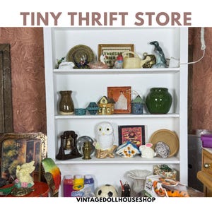 Tiny Thrift Store Dollhouse Furniture & Accessories, Vintage Miniatures
