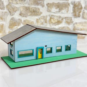 Mini Micro Dollhouse Mid Century Modern 1:144 scale