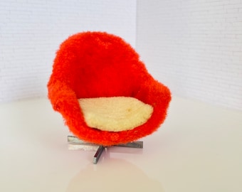 Dollhouse German Mid Century Modern Lounge Miniature Chair Atomic 50's 1:12 Red Bodo Hennig