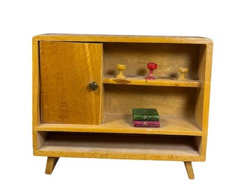 Armadietto In Miniatura Scala 1:12 - Mobiletti Vintage Legno Per Casa Delle Bambole