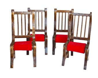 Vintage Furniture, Dining Chairs,  Miniature Dollhouse
