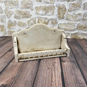 Dollhouse Wall Shelves Display  Miniature Wood Vintage Shelf