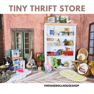 Tiny Thrift Store Dollhouse Furniture & Accessories, Vintage Miniatures