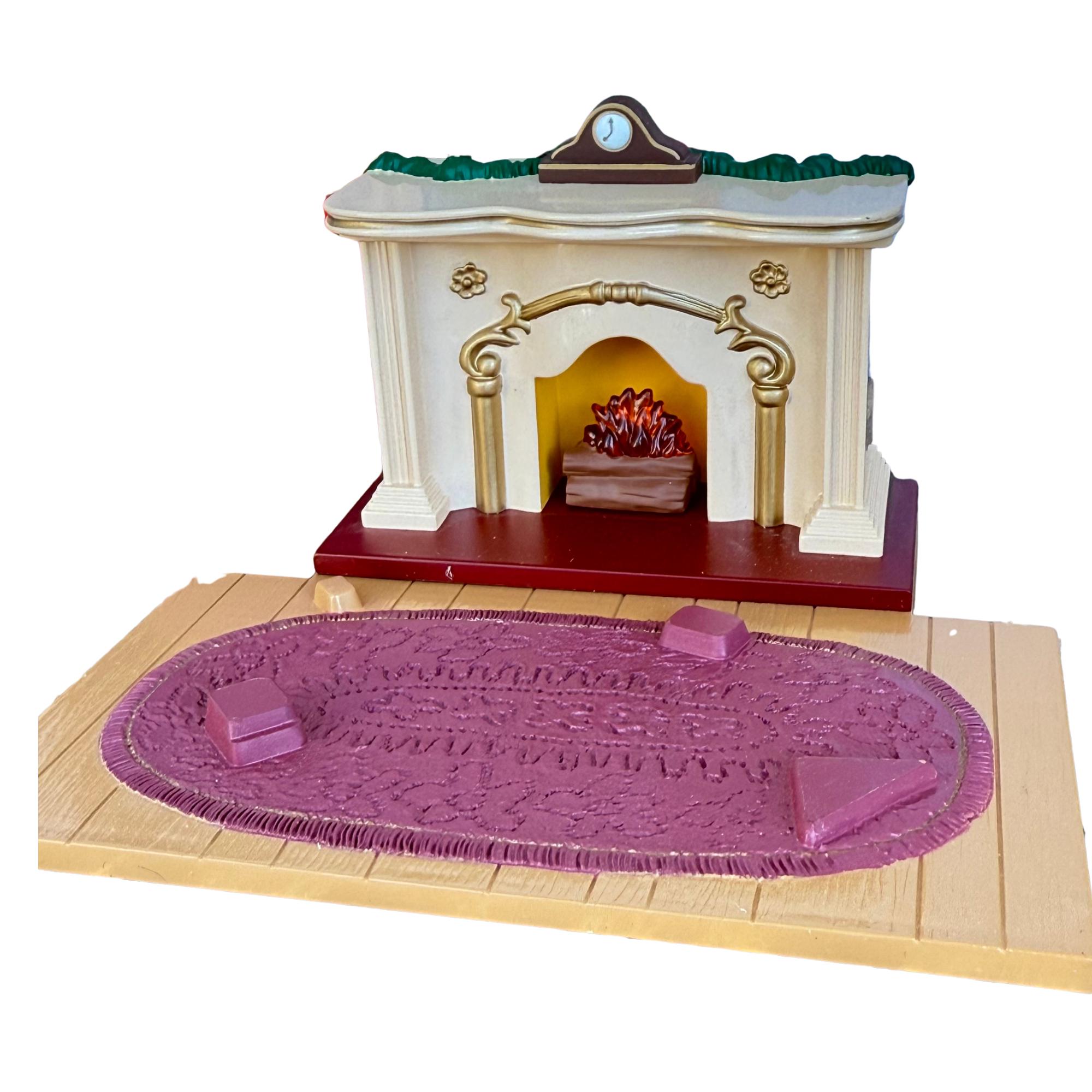 Hallmark Tabletop Display Vintage Hallmark Flickering Light Fireplace Bearing Gifts Tabletop ...