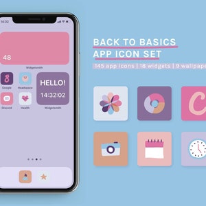 Colorful and Simple App Icon Set | Hand-drawn Aesthetic Home Screen for iOS & Android | Wallpapers | Widgets | Sara Maese