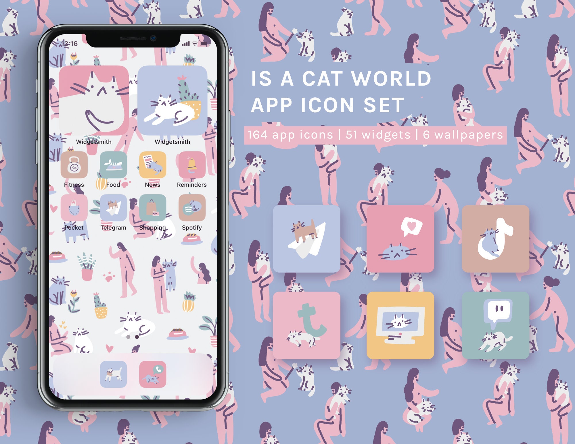 Cute Cat Cafe Icon Set Aesthetic Ios App Icons Wallpapers 