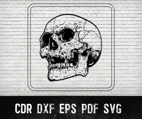 Download Free Frame Picture Skull Svg Laser Cut Wood Or Plexiglass Laser Etsy SVG Cut Files