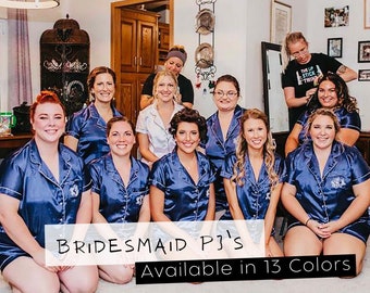 Pajama Set // Pyjama Set // Bridesmaid Pajama // Bridesmaid Gift //Bridal Gift //Cotton pjs// Bridesmaid PJs // Bridal pjs // Bridal pajamas