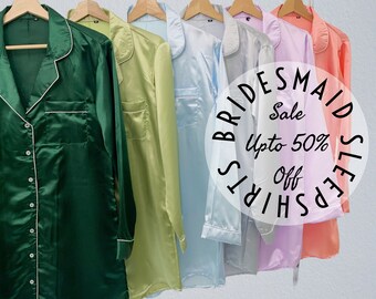 Bridesmaid Pajamas Bridesmaid Sleep Shirts Bridesmaid Button Down Shirts Bridal Party Pajamas Bridesmaid Pjs Bride Maid of Honor