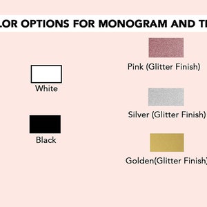 Monogram & Title Text Color Options