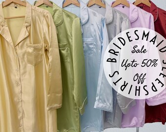 Sleep shirt for Bridesmaid, Bridesmaid Button Down Shirts Getting Ready, Bridesmaid Sleep Shirts, Bridal Party Pajamas, Bridesmaid Gifts