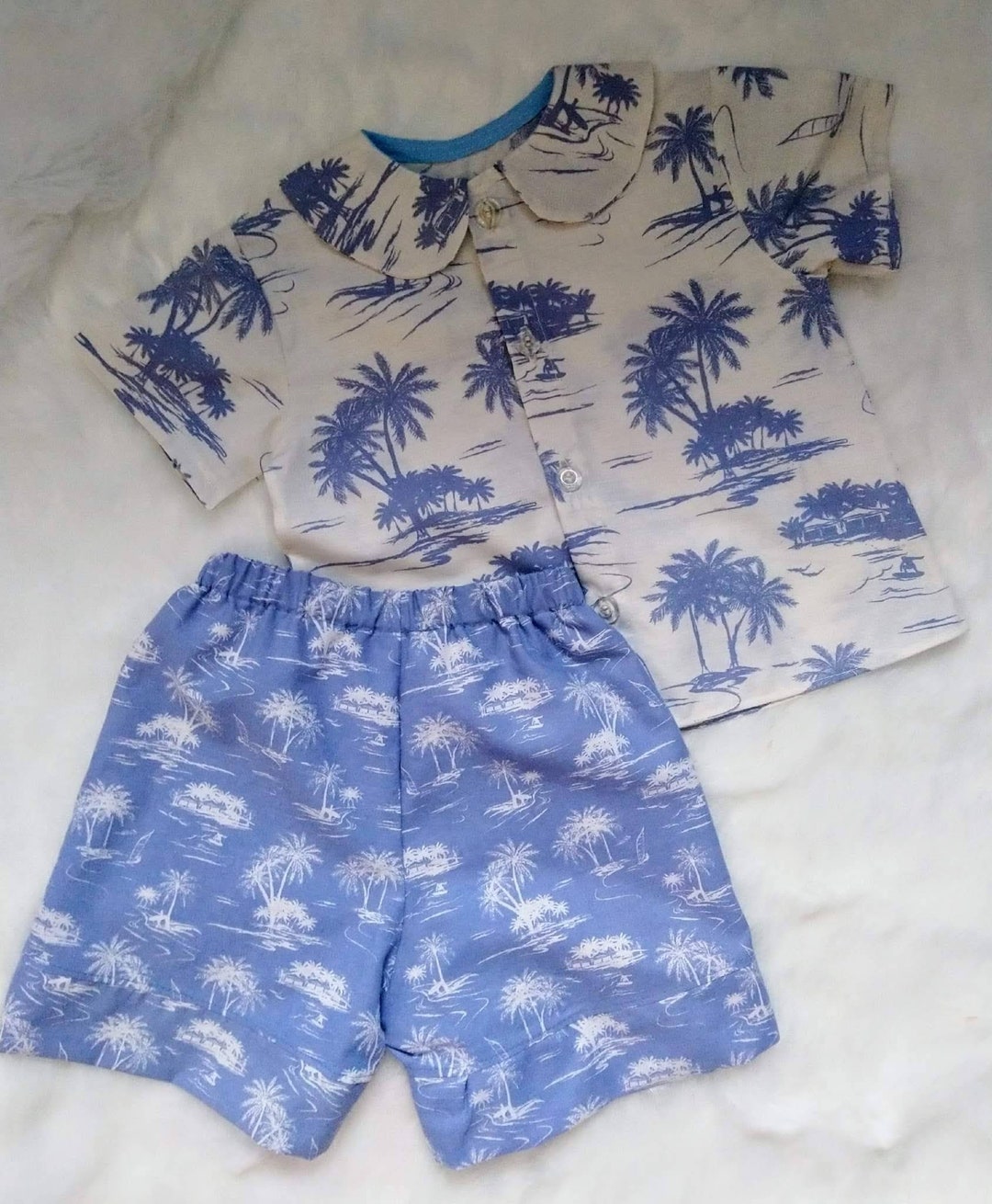 Boys Shorts and Shirt Set Palm Trees Bucket Hat Boy Shirt Etsy