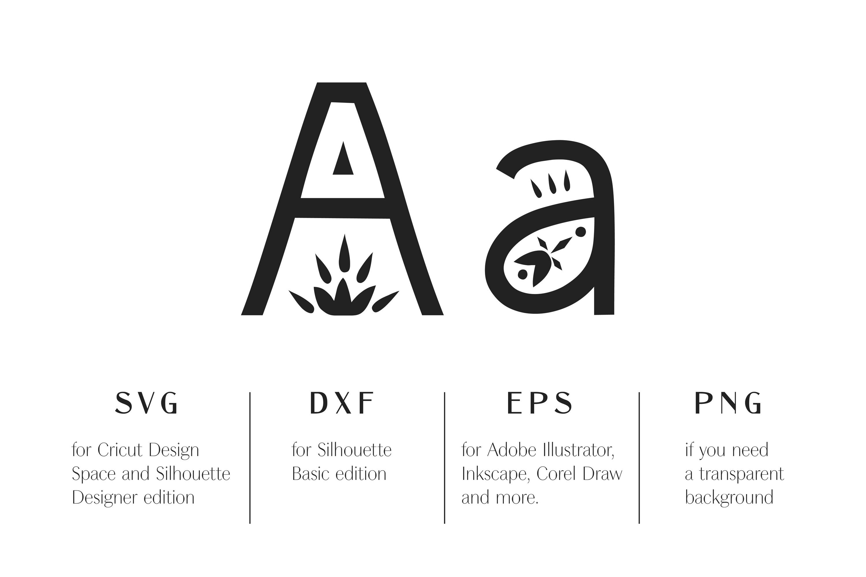 Decorative font SVG Letters Clipart Monogram SVG font Hygge Etsy