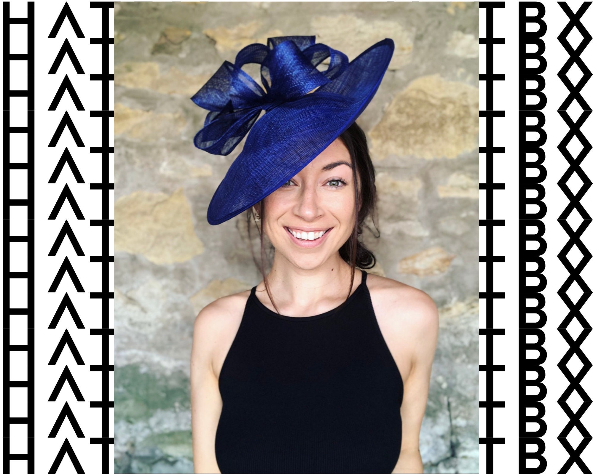 Lucy Modern Large Hat Fascinator Races 