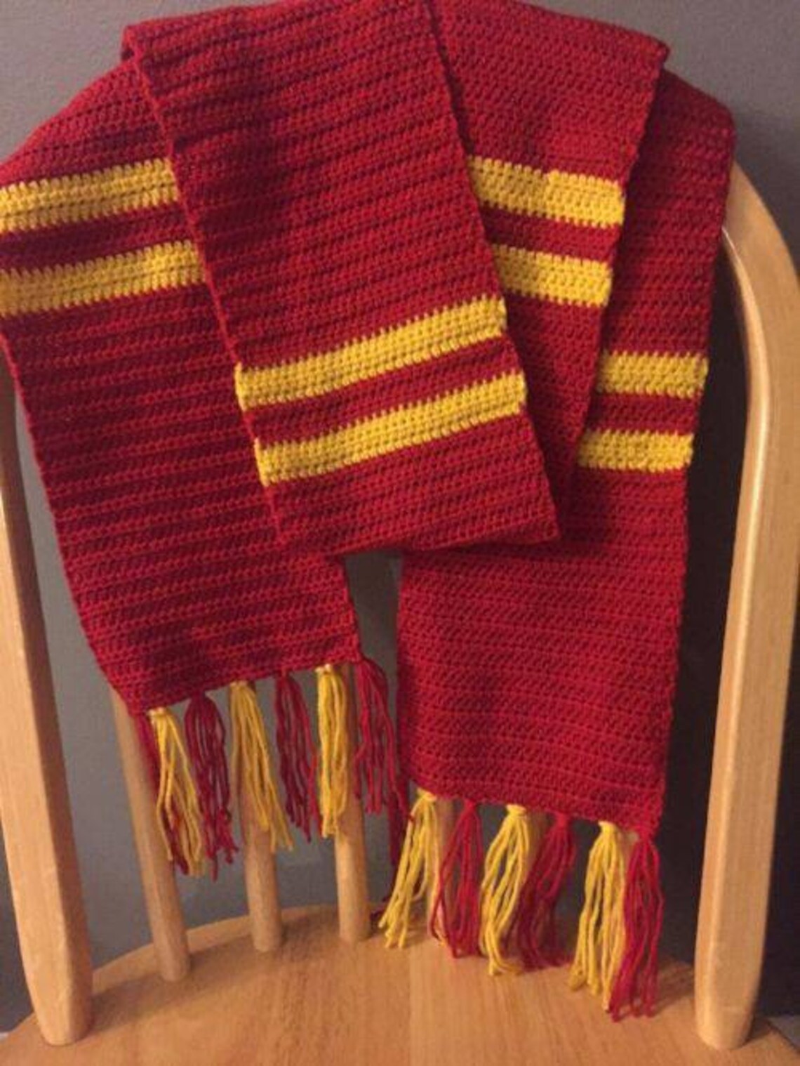Harry Potter scarf crochet Gryffindor Slytherin Ravenclaw Etsy