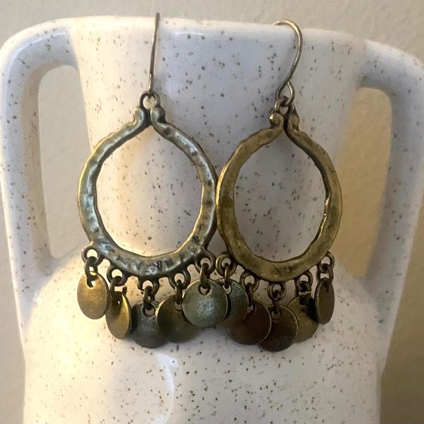 Bronze Dangling Chandelier Earrings, Unique Bronze Jewelry, Gift Ideas For Her, Boho Dangle Earrings, Bronze Jewelry, Gift For Mom Sister