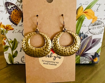 Antiqued Bronze Earrings, Unique Bronze Jewelry, Elegant Bronze Earrings, Gift For Her, Gift For Mom, Jewelry Christmas Gift