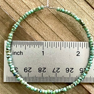 Large Turquoise Hoop Earrings, Beaded Hoop Earrings For Ladies, Picasso Bead Jewelry, Boho Hoops, Large Beachy Earrings image 4