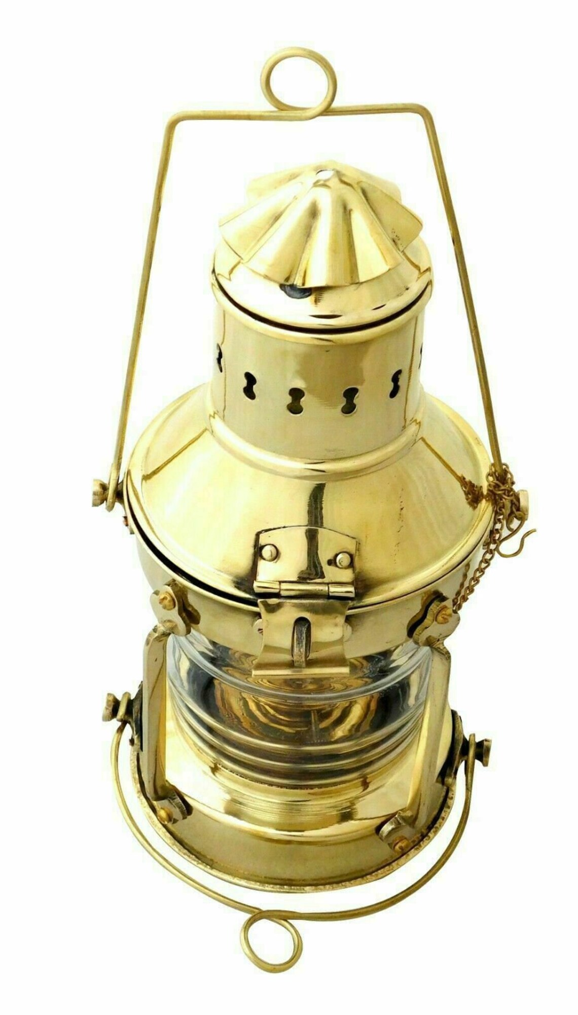 Vintage Brass Oil Lamp Ship Lantern Maritime Antique Boat Etsy