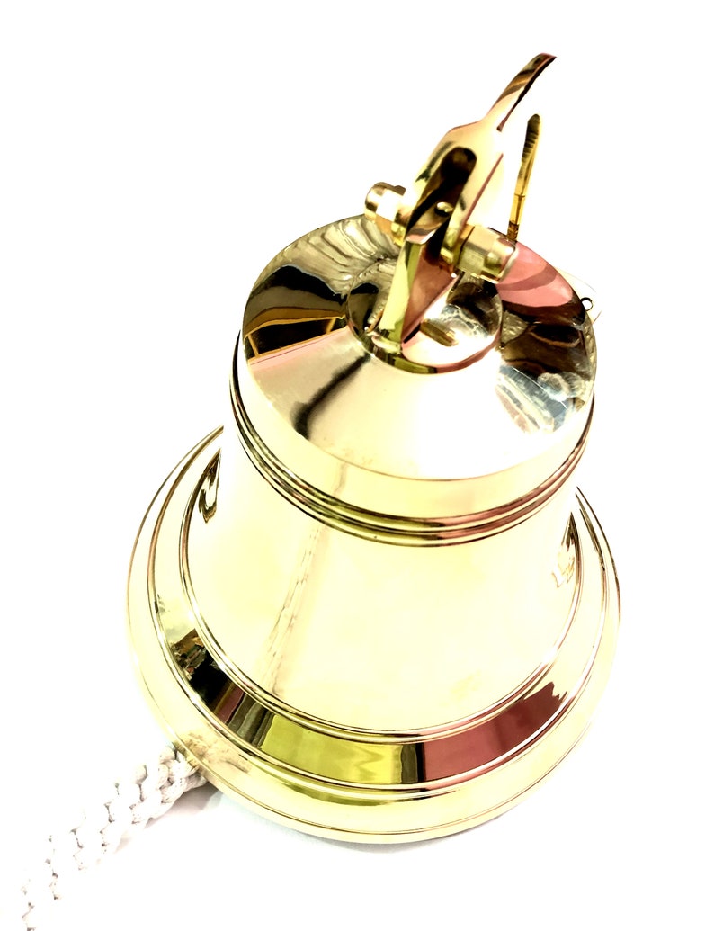 6 Nautical Shinny Brass Ship Bell Wall Mounted Bracket Etsy UK