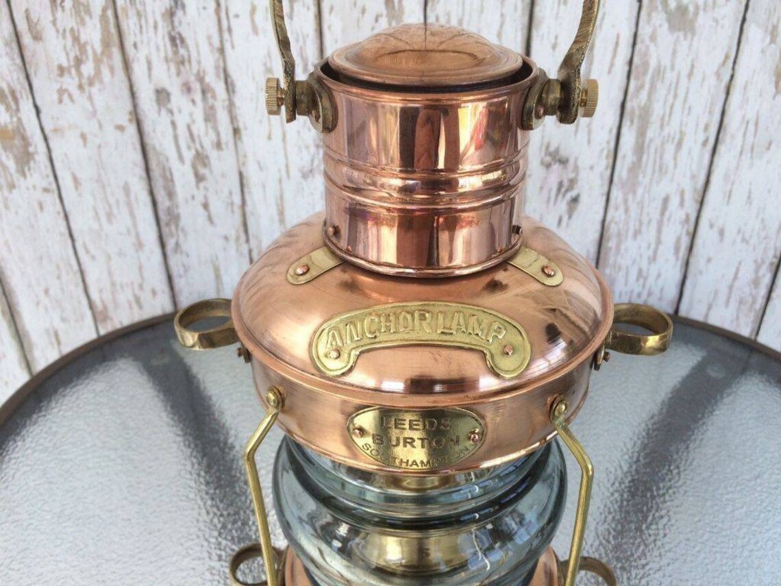 Copper & Brass Oil Lamp Lantern Leed Burton Nautical Maritime Etsy