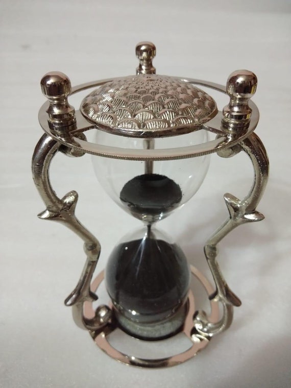 Nautical Décor Collectibles Antique Nautical Brass Sand Timer Vintage