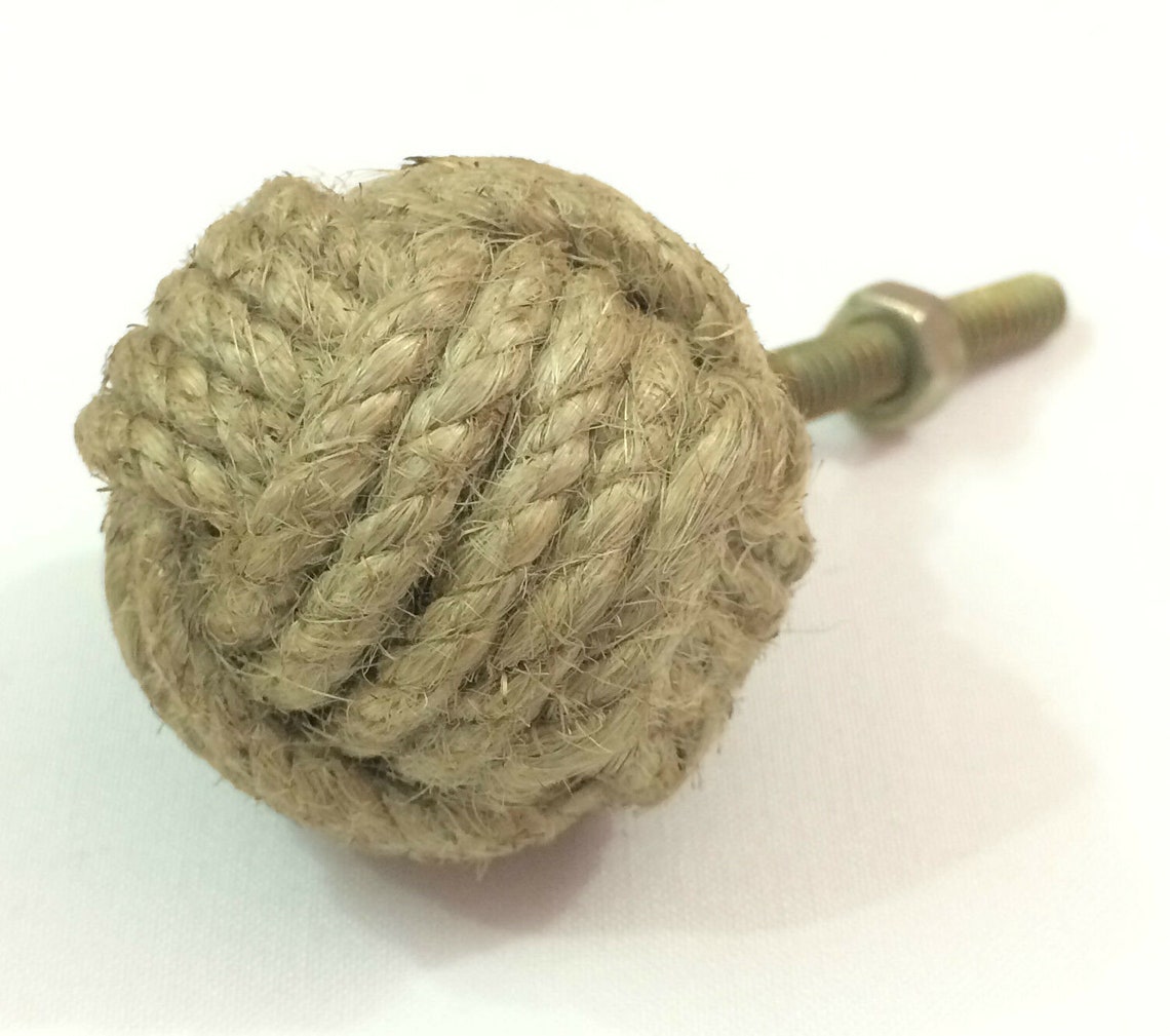 Lot of 50 Nautical Knot Rope Knob/Jute Door Knobs Beach Etsy