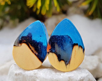 Teardrop plugs, wood gauges, wood plugs, plugs and tunnels, 00 gauges, resin plugs, 00 gauge earrings, customplugs, ear plugs, wooden gauges