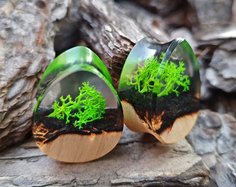Teardrop plugs, wood gauges, wood plugs, plugs and tunnels, 00 gauges, resin plugs, 00 gauge earrings, custom plugs, ear plugs, teardrop