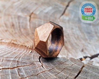 Wood unique ring, nature ring, wood  jewelry, groomsman gift, couples ring, wooden ring, wooden mens ring, custom ring, wood ring men