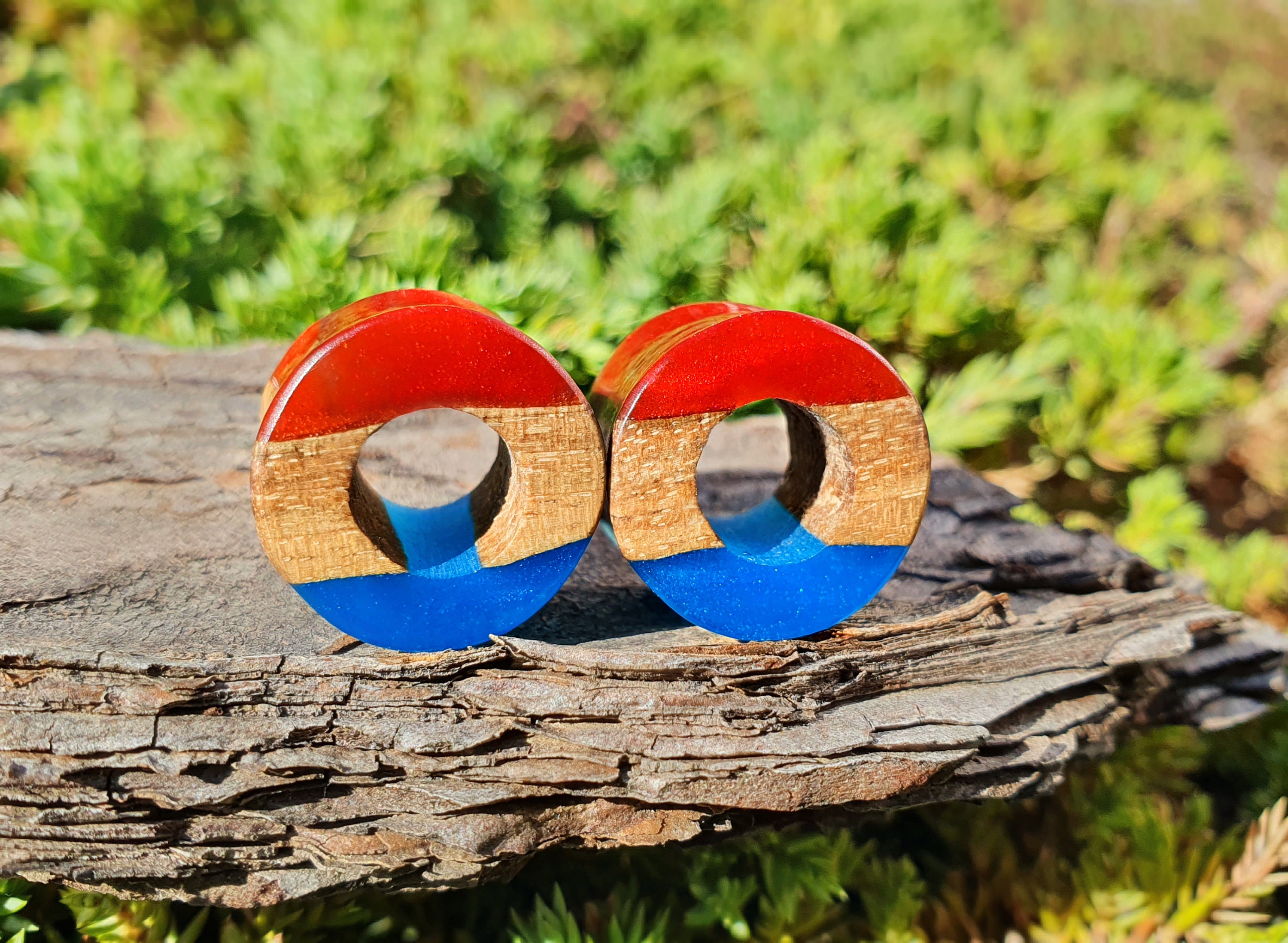 Pair of tunnels plugs and tunnels gauges wood tunnels Etsy